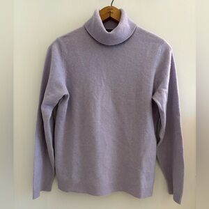 Lands' End Cashmere Purple Turtleneck EUC US M